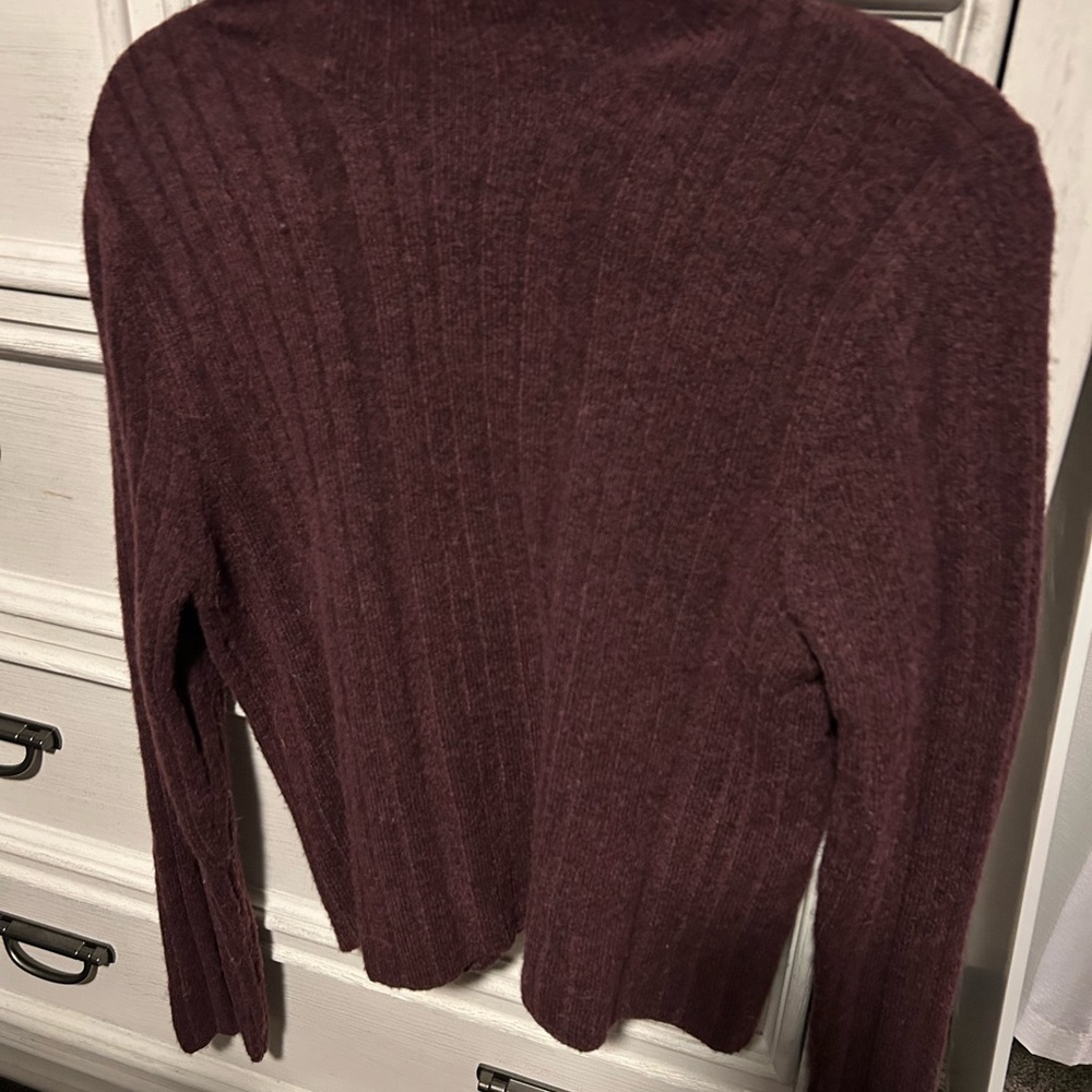 Calvin Klein Jeans Ribbed Cowl Neck Sweater - Deep Burgundy